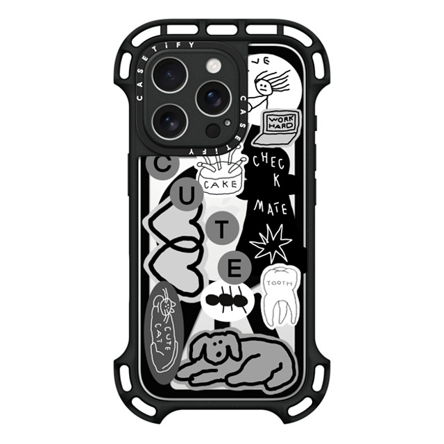 INAPSQUARE x CASETiFY iPhone 16 Pro Case Black ウルトラ バウンスケース MagSafe対応 INAP STICKER 01 INAPSQUARE x CASETiFY iPhone 16 Pro Case Black ウルトラ バウンスケース MagSafe対応 INAP STICKER 01