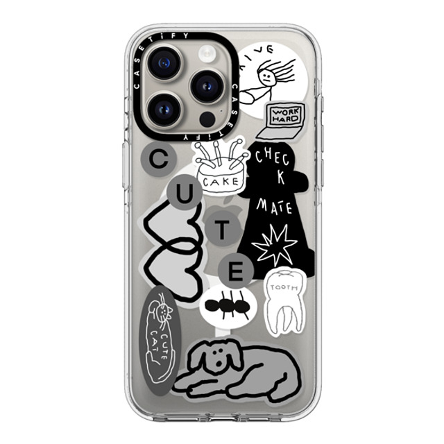 INAPSQUARE x CASETiFY iPhone 15 Pro Max ケース クリア クリア ケース MagSafe対応 INAP STICKER 01