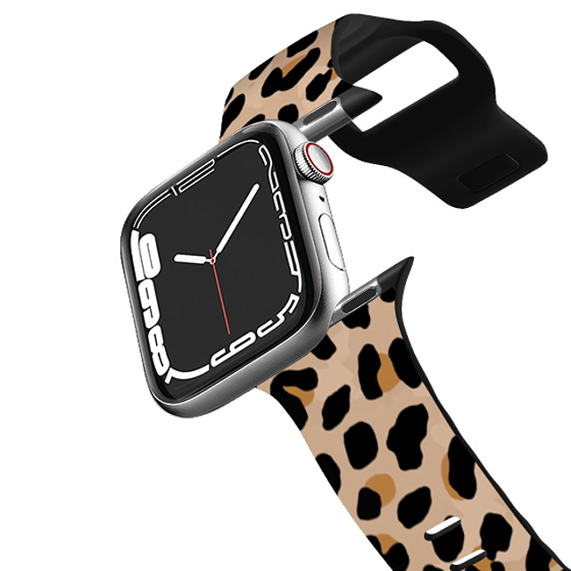 designlovefest x CASETiFY Apple Watch Band Series 7-9 (41mm) ブラック インパクト バンド leopard print