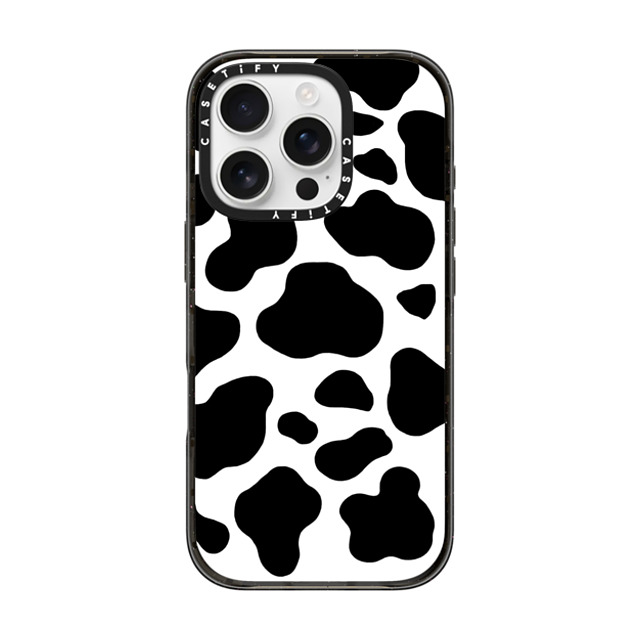designlovefest x CASETiFY iPhone 16 Pro ケース ブラック インパクトケース COW PRINT Back to School designlovefest x CASETiFY iPhone 16 Pro ケース ブラック インパクトケース COW PRINT Back to School