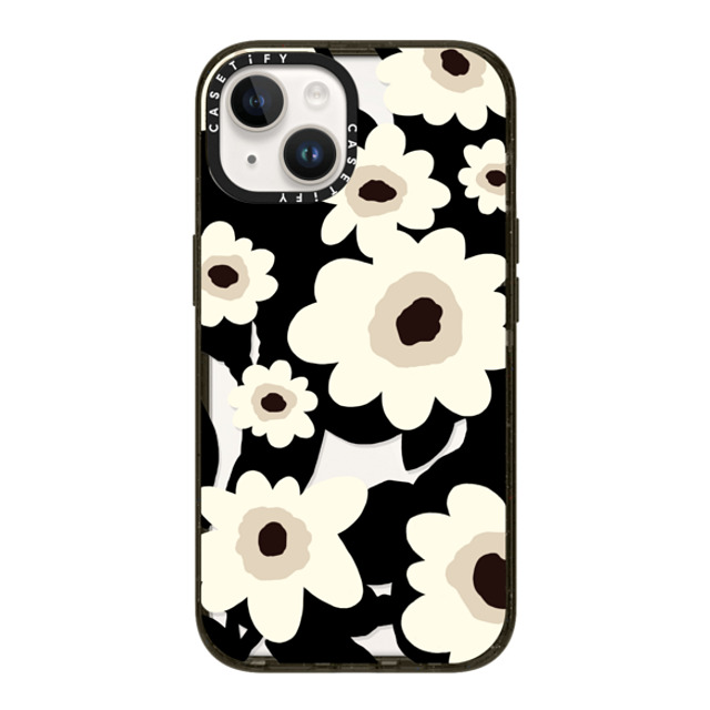 designlovefest x CASETiFY iPhone 14 ケース ブラック インパクトケース Flowers