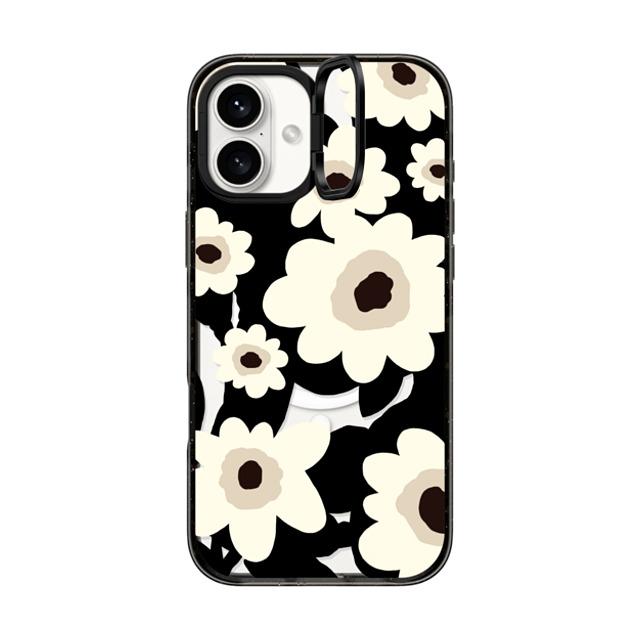 designlovefest x CASETiFY iPhone 16 Plus ケース Floral ブラック インパクトリングスタンドケース MagSafe対応 Flowers Father's Day designlovefest x CASETiFY iPhone 16 Plus ケース Floral ブラック インパクトリングスタンドケース MagSafe対応 Flowers Father's Day