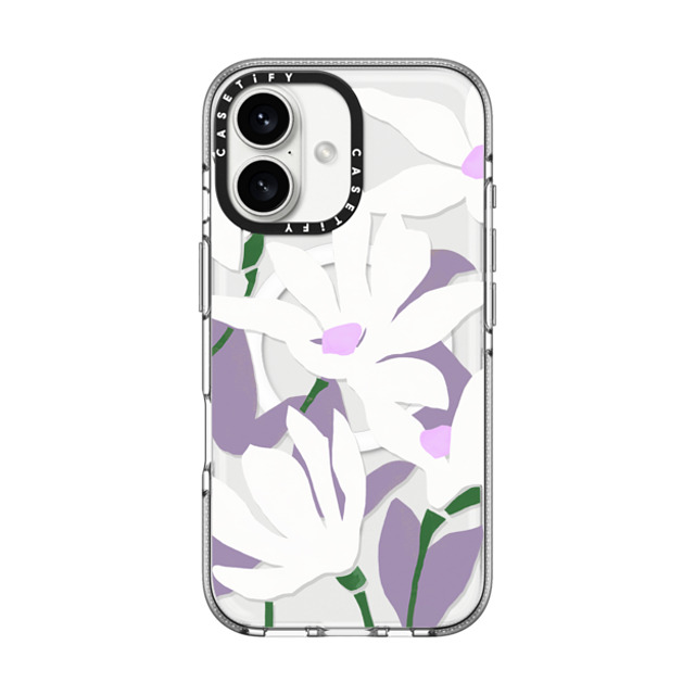 designlovefest x CASETiFY iPhone 16 ケース Floral クリア クリア ケース MagSafe対応 Magnolia purple lilac flowers Father's Day designlovefest x CASETiFY iPhone 16 ケース Floral クリア クリア ケース MagSafe対応 Magnolia purple lilac flowers Father's Day