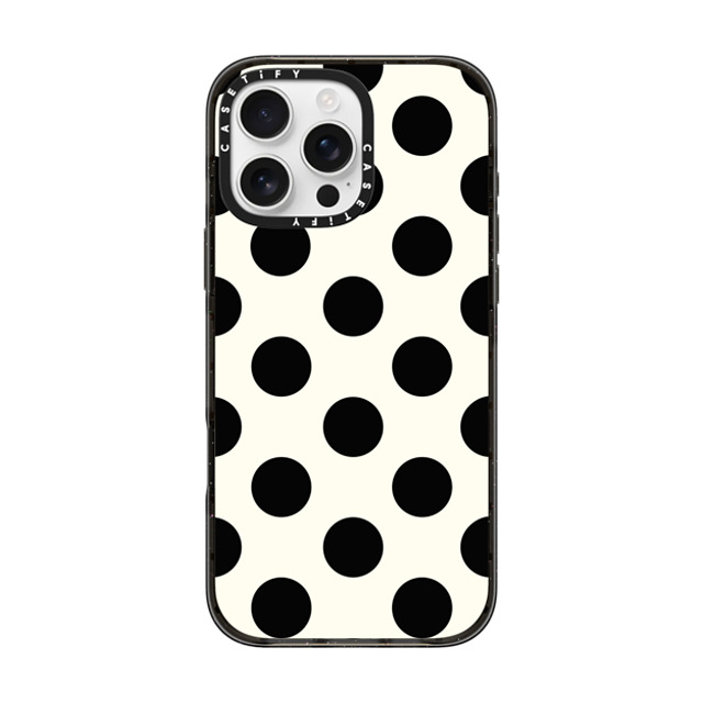 designlovefest x CASETiFY iPhone 16 Pro Max ケース ブラック インパクトケース MagSafe対応 Polka dots black Father's Day designlovefest x CASETiFY iPhone 16 Pro Max ケース ブラック インパクトケース MagSafe対応 Polka dots black Father's Day