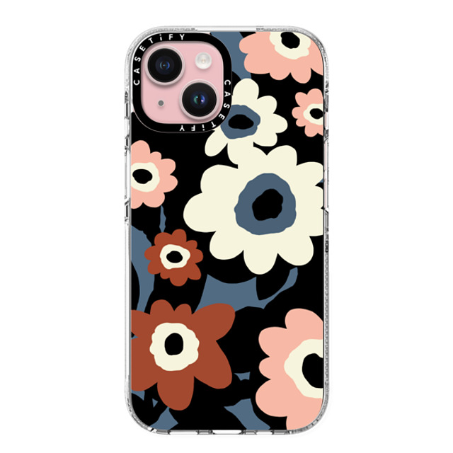 designlovefest x CASETiFY iPhone 15 ケース クリア クリア ケース MagSafe対応 Flowers #2