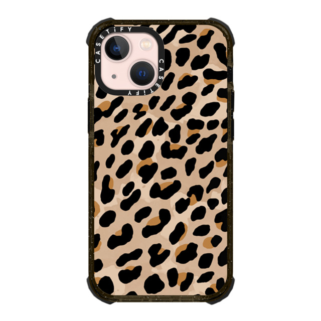 designlovefest x CASETiFY iPhone 13 Mini ケース ブラック ウルトラインパクトケース Leopard Print