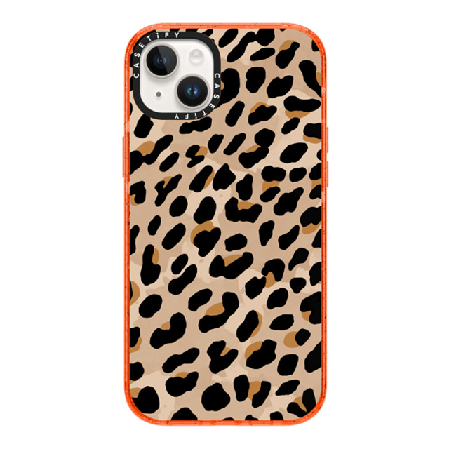 designlovefest x CASETiFY iPhone 14 Plus Case オレンジ Impact Case Leopard Print designlovefest x CASETiFY iPhone 14 Plus Case オレンジ Impact Case Leopard Print