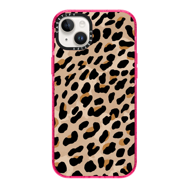 designlovefest x CASETiFY iPhone 14 Plus ケース Bubble Gum インパクトケース Leopard Print