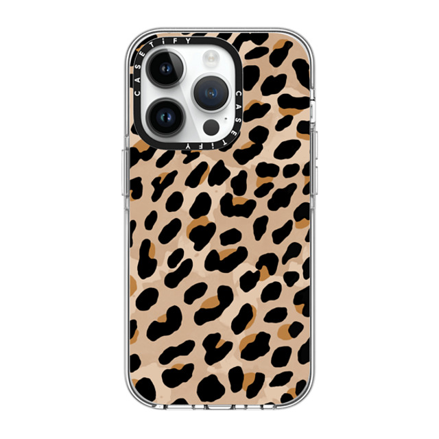 designlovefest x CASETiFY iPhone 14 Pro ケース クリア クリア ケース MagSafe対応 Leopard Print