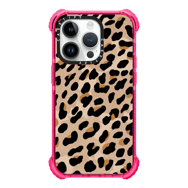 designlovefest x CASETiFY iPhone 14 Pro Case Bubble Gum ウルトラインパクトケース Leopard Print designlovefest x CASETiFY iPhone 14 Pro Case Bubble Gum ウルトラインパクトケース Leopard Print