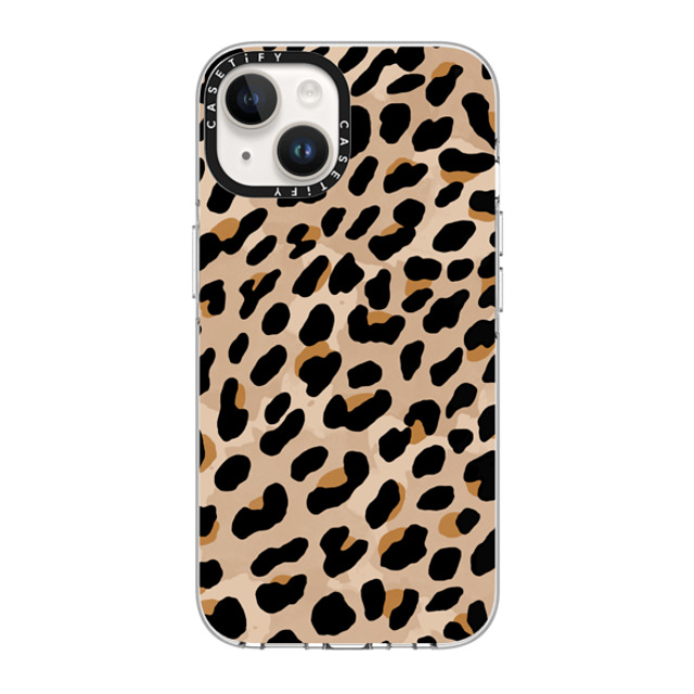 designlovefest x CASETiFY iPhone 14 ケース クリア クリア ケース MagSafe対応 Leopard Print