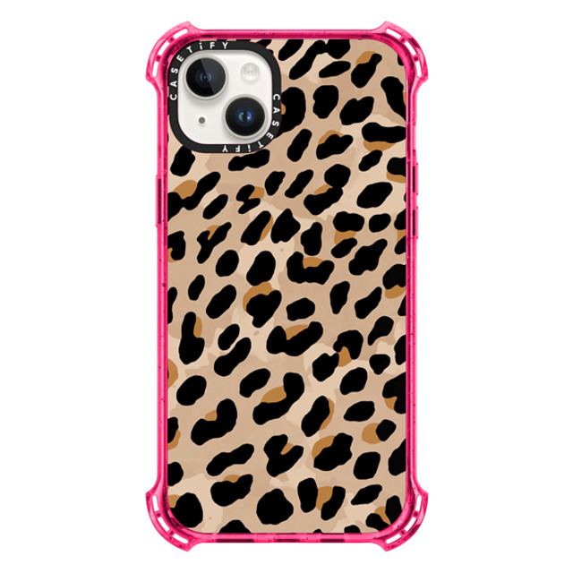 designlovefest x CASETiFY iPhone 14 Plus ケース Bubble Gum バウンスケース Leopard Print