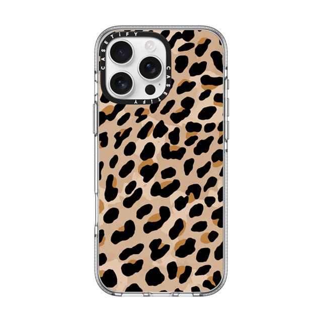 designlovefest x CASETiFY iPhone 16 Pro Max ケース クリア クリア ケース MagSafe対応 Leopard Print