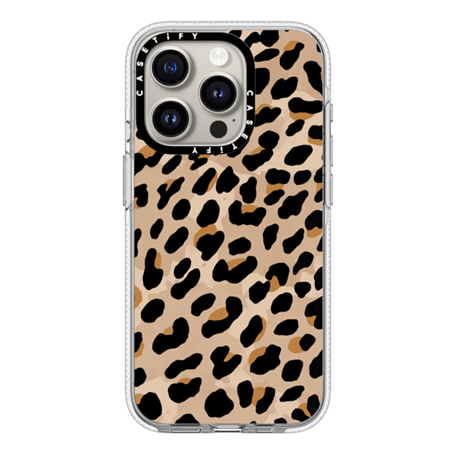 designlovefest x CASETiFY iPhone 15 Pro ケース クリア クリア ケース MagSafe対応 Leopard Print