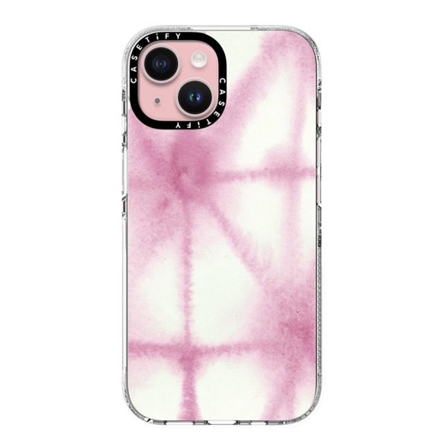 Jenna Rainey x CASETiFY iPhone 15 Case Fine Art Clear Clear Case MagSafe Compatible Purple Shibori Father's Day Jenna Rainey x CASETiFY iPhone 15 Case Fine Art Clear Clear Case MagSafe Compatible Purple Shibori Father's Day