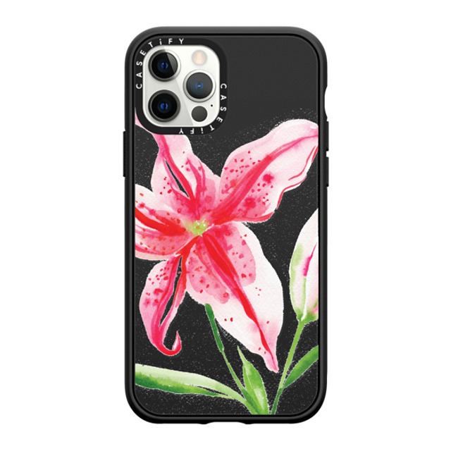 Jenna Rainey x CASETiFY iPhone 12 Pro ケース Floral,Fine Art マットブラック インパクトケース MagSafe対応 Stargazer Lily Father's Day Jenna Rainey x CASETiFY iPhone 12 Pro ケース Floral,Fine Art マットブラック インパクトケース MagSafe対応 Stargazer Lily Father's Day