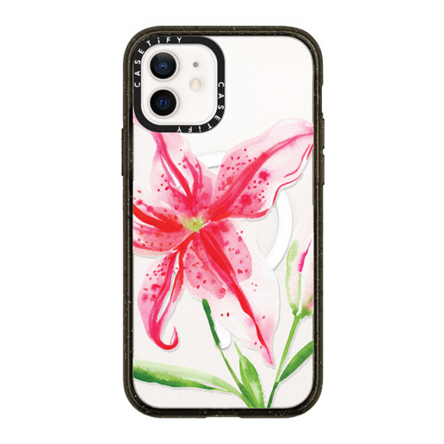 Jenna Rainey x CASETiFY iPhone 12 ケース Floral,Fine Art ブラック インパクトケース MagSafe対応 Stargazer Lily Father's Day Jenna Rainey x CASETiFY iPhone 12 ケース Floral,Fine Art ブラック インパクトケース MagSafe対応 Stargazer Lily Father's Day