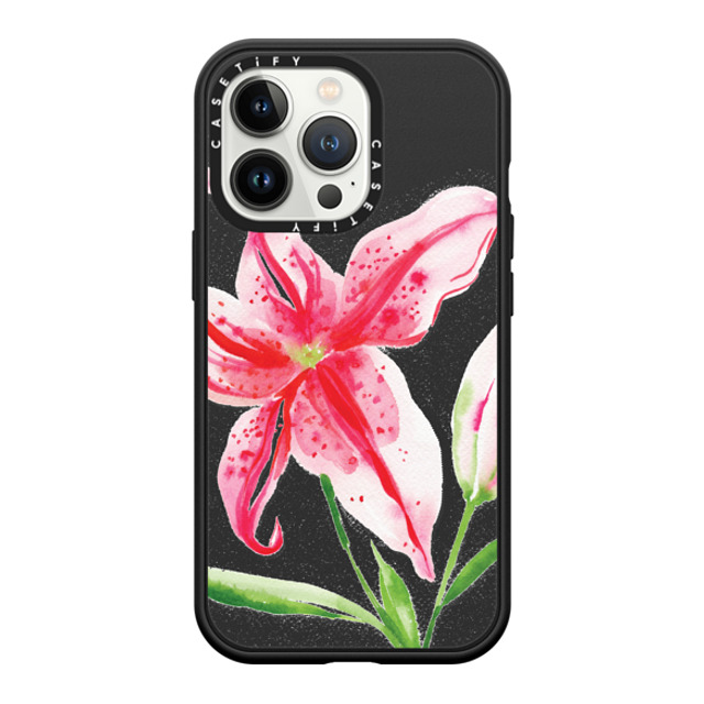 Jenna Rainey x CASETiFY iPhone 13 Pro Case Floral,Fine Art Matte Black Impact Case Stargazer Lily Mother's Day Jenna Rainey x CASETiFY iPhone 13 Pro Case Floral,Fine Art Matte Black Impact Case Stargazer Lily Mother's Day
