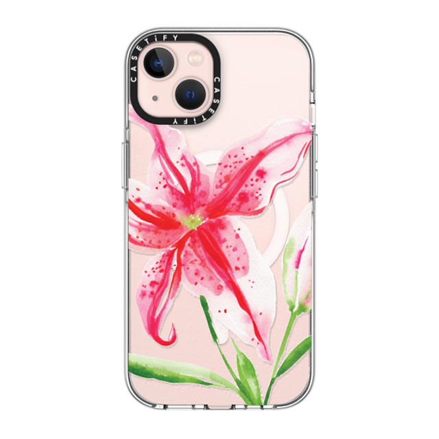 Jenna Rainey x CASETiFY iPhone 13 ケース Floral,Fine Art クリア クリア ケース MagSafe対応 Stargazer Lily Back to School Jenna Rainey x CASETiFY iPhone 13 ケース Floral,Fine Art クリア クリア ケース MagSafe対応 Stargazer Lily Back to School