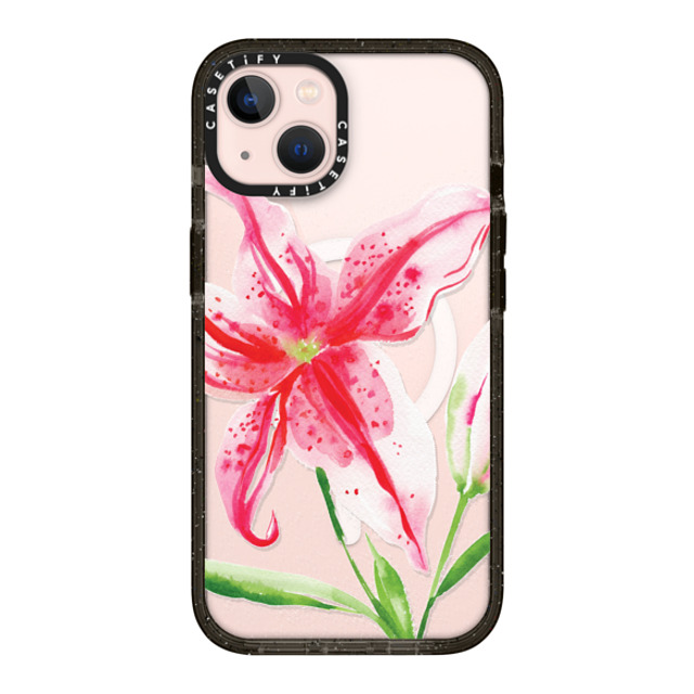 Jenna Rainey x CASETiFY iPhone 13 Case Floral,Fine Art Black Impact Case MagSafe Compatible Stargazer Lily Mother's Day Jenna Rainey x CASETiFY iPhone 13 Case Floral,Fine Art Black Impact Case MagSafe Compatible Stargazer Lily Mother's Day
