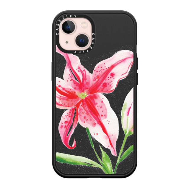 Jenna Rainey x CASETiFY iPhone 13 ケース Floral,Fine Art マットブラック インパクトケース MagSafe対応 Stargazer Lily Back to School Jenna Rainey x CASETiFY iPhone 13 ケース Floral,Fine Art マットブラック インパクトケース MagSafe対応 Stargazer Lily Back to School