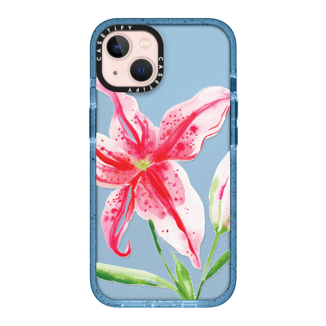 Jenna Rainey x CASETiFY iPhone 13 Case Floral,Fine Art ベイビーブルー インパクトケース Stargazer Lily Mother's Day Jenna Rainey x CASETiFY iPhone 13 Case Floral,Fine Art ベイビーブルー インパクトケース Stargazer Lily Mother's Day