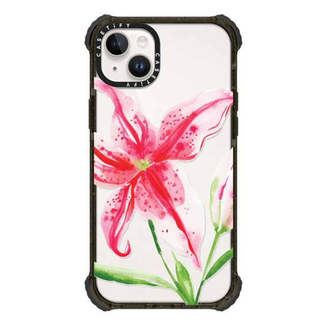 Jenna Rainey x CASETiFY iPhone 14 Plus ケース Floral,Fine Art ブラック ウルトラインパクトケース Stargazer Lily Father's Day Jenna Rainey x CASETiFY iPhone 14 Plus ケース Floral,Fine Art ブラック ウルトラインパクトケース Stargazer Lily Father's Day