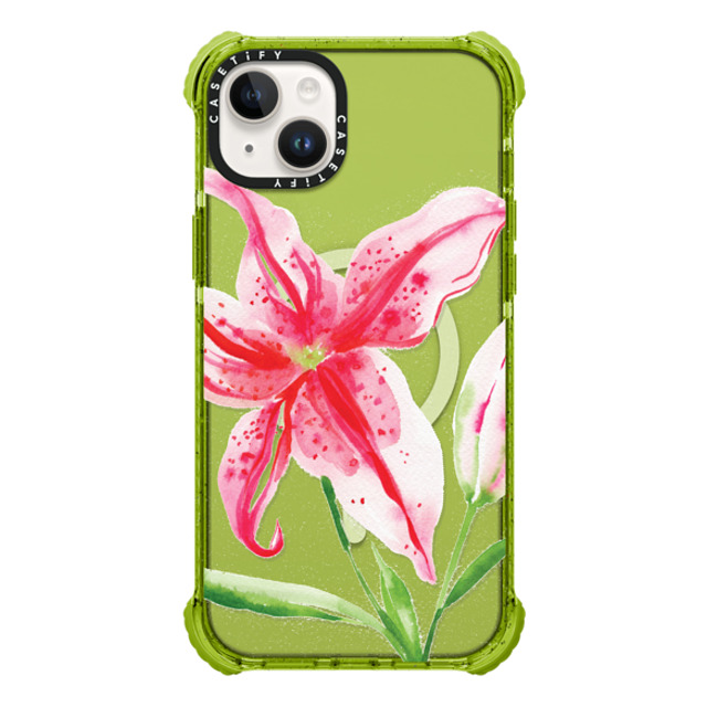 Jenna Rainey x CASETiFY iPhone 14 Plus Case Kiwi ウルトラ インパクトケース MagSafe 対応 Stargazer Lily Jenna Rainey x CASETiFY iPhone 14 Plus Case Kiwi ウルトラ インパクトケース MagSafe 対応 Stargazer Lily