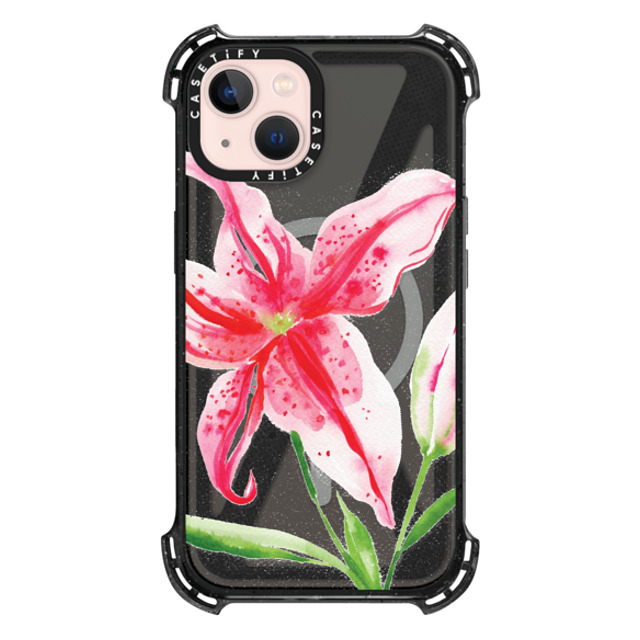 Jenna Rainey x CASETiFY iPhone 13 Case Floral,Fine Art Triple Black バウンスケース Stargazer Lily Mother's Day Jenna Rainey x CASETiFY iPhone 13 Case Floral,Fine Art Triple Black バウンスケース Stargazer Lily Mother's Day