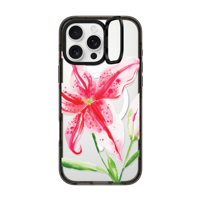 Jenna Rainey x CASETiFY iPhone 16 Pro Max ケース Floral,Fine Art ブラック インパクトリングスタンドケース MagSafe対応 Stargazer Lily Father's Day Jenna Rainey x CASETiFY iPhone 16 Pro Max ケース Floral,Fine Art ブラック インパクトリングスタンドケース MagSafe対応 Stargazer Lily Father's Day