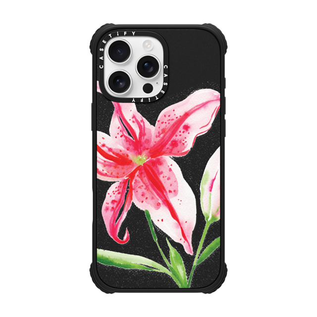 Jenna Rainey x CASETiFY iPhone 16 Pro Max Case Matte Black ウルトラ インパクトケース MagSafe 対応 Stargazer Lily Jenna Rainey x CASETiFY iPhone 16 Pro Max Case Matte Black ウルトラ インパクトケース MagSafe 対応 Stargazer Lily