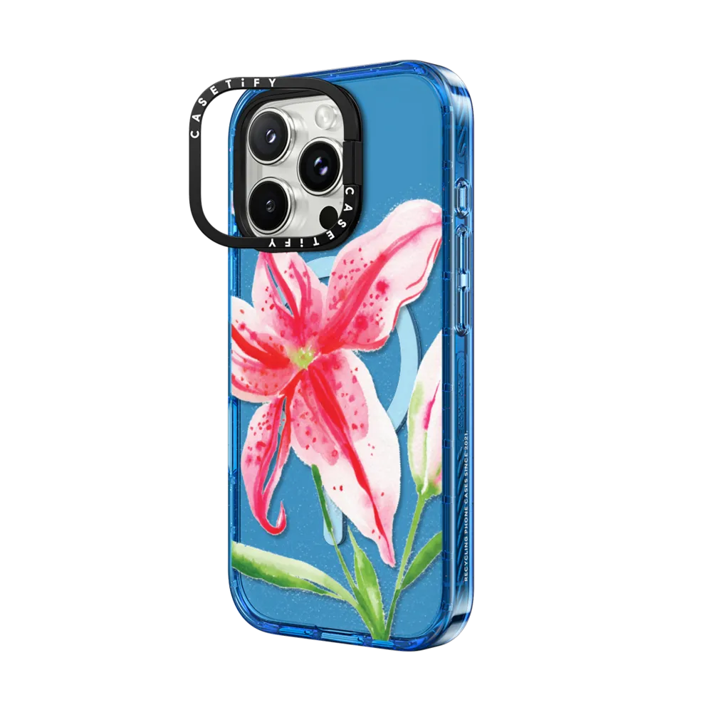 Impact Ring Stand iPhone 16 Pro Max Case MagSafe Compatible - Stargazer Lily