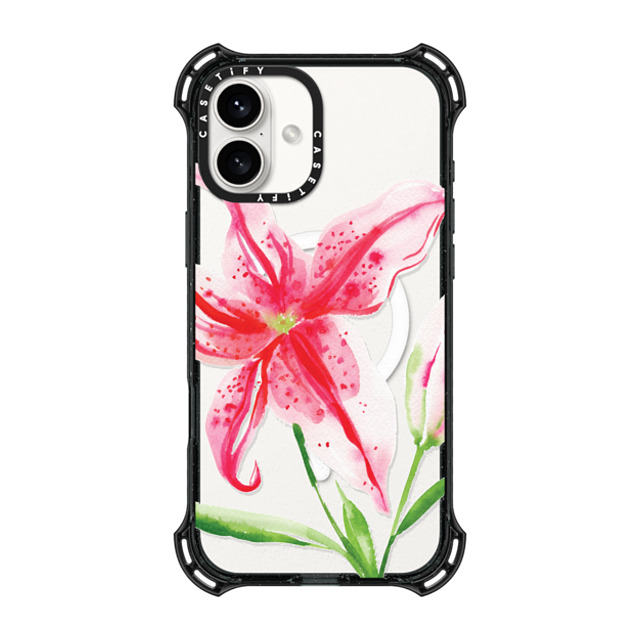 Jenna Rainey x CASETiFY iPhone 16 Plus Case Black バウンスケース Stargazer Lily Jenna Rainey x CASETiFY iPhone 16 Plus Case Black バウンスケース Stargazer Lily