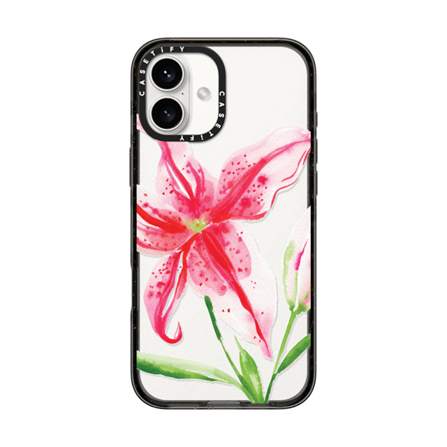 Jenna Rainey x CASETiFY iPhone 16 Plus ケース Floral,Fine Art ブラック インパクトケース Stargazer Lily Back to School Jenna Rainey x CASETiFY iPhone 16 Plus ケース Floral,Fine Art ブラック インパクトケース Stargazer Lily Back to School