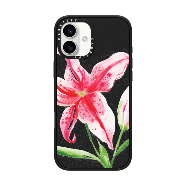 Jenna Rainey x CASETiFY iPhone 16 Plus ケース Floral,Fine Art マットブラック インパクトケース Stargazer Lily Back to School Jenna Rainey x CASETiFY iPhone 16 Plus ケース Floral,Fine Art マットブラック インパクトケース Stargazer Lily Back to School