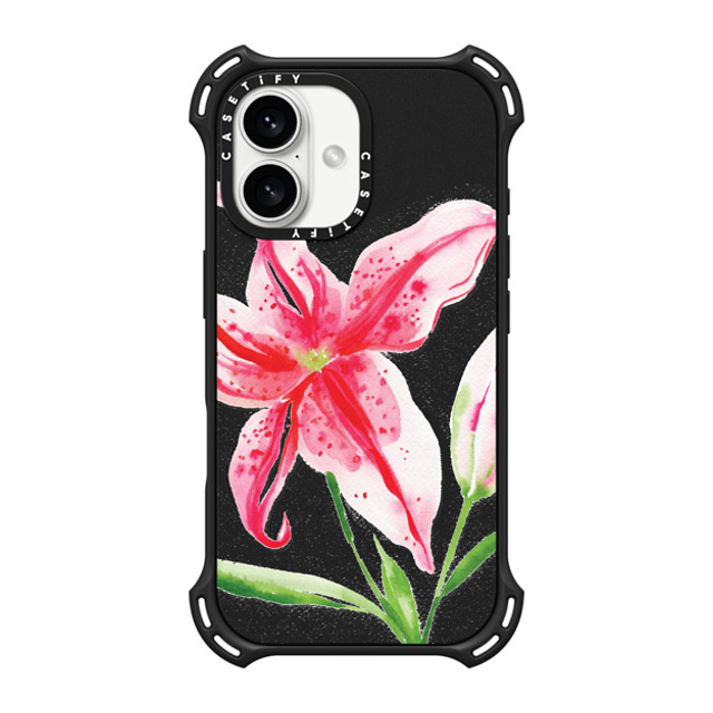 Jenna Rainey x CASETiFY iPhone 16 Case Matte Black バウンスケース Stargazer Lily Jenna Rainey x CASETiFY iPhone 16 Case Matte Black バウンスケース Stargazer Lily
