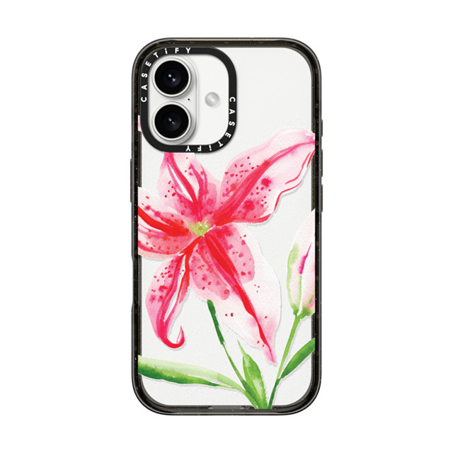 Jenna Rainey x CASETiFY iPhone 16 ケース Floral,Fine Art ブラック インパクトケース Stargazer Lily Father's Day Jenna Rainey x CASETiFY iPhone 16 ケース Floral,Fine Art ブラック インパクトケース Stargazer Lily Father's Day