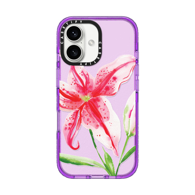 Jenna Rainey x CASETiFY iPhone 16 ケース Floral,Fine Art パープル インパクトケース Stargazer Lily Back to School Jenna Rainey x CASETiFY iPhone 16 ケース Floral,Fine Art パープル インパクトケース Stargazer Lily Back to School
