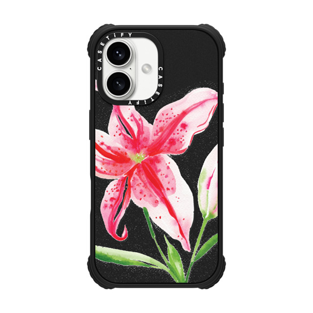 Jenna Rainey x CASETiFY iPhone 16 Case Matte Black ウルトラ インパクトケース MagSafe 対応 Stargazer Lily Jenna Rainey x CASETiFY iPhone 16 Case Matte Black ウルトラ インパクトケース MagSafe 対応 Stargazer Lily