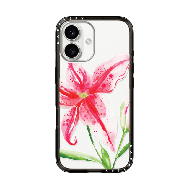 Jenna Rainey x CASETiFY iPhone 16 Case Black インパクトライトケース Stargazer Lily Jenna Rainey x CASETiFY iPhone 16 Case Black インパクトライトケース Stargazer Lily