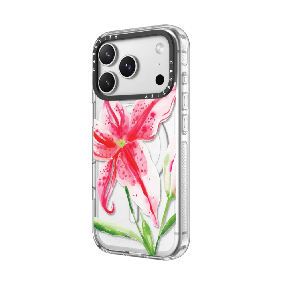 Impact Clear iPhone 17 Pro Max Case MagSafe Compatible - Stargazer Lily