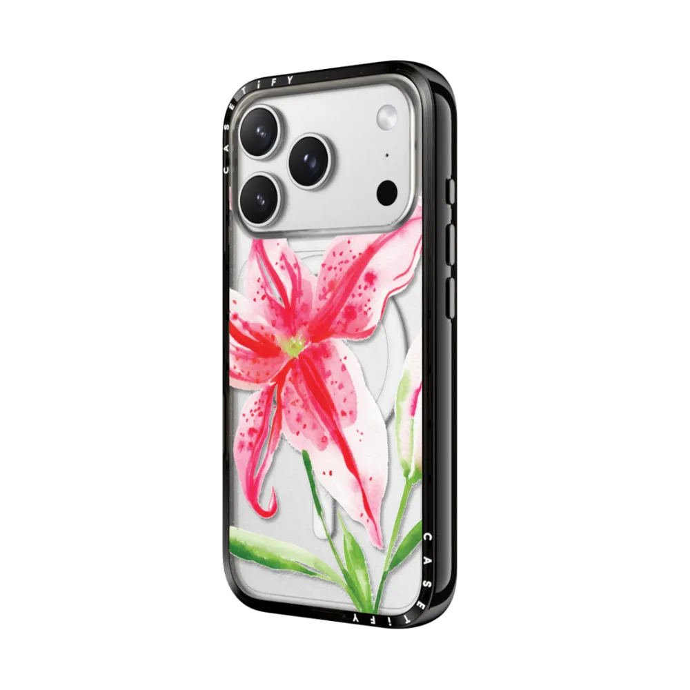 Compact iPhone 17 Pro Max Case MagSafe Compatible - Stargazer Lily