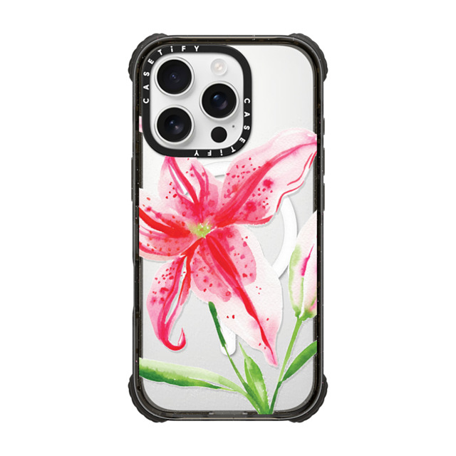 Jenna Rainey x CASETiFY iPhone 16 Pro Case Black ウルトラ インパクトケース MagSafe 対応 Stargazer Lily Jenna Rainey x CASETiFY iPhone 16 Pro Case Black ウルトラ インパクトケース MagSafe 対応 Stargazer Lily