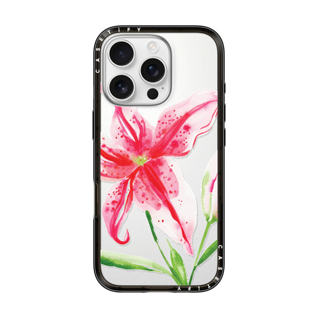 Jenna Rainey x CASETiFY iPhone 16 Pro Case Black インパクトライトケース Stargazer Lily Jenna Rainey x CASETiFY iPhone 16 Pro Case Black インパクトライトケース Stargazer Lily