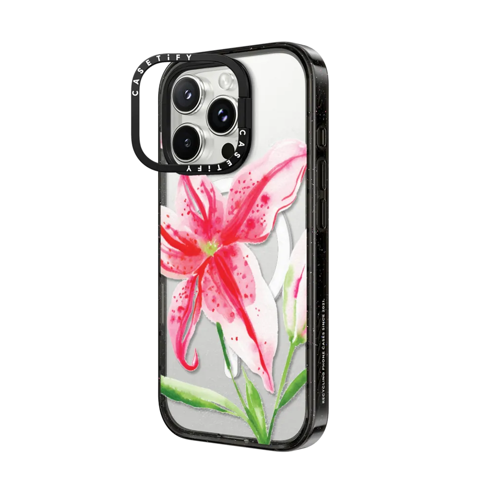 Impact Ring Stand iPhone 16 Pro Case MagSafe Compatible - Stargazer Lily