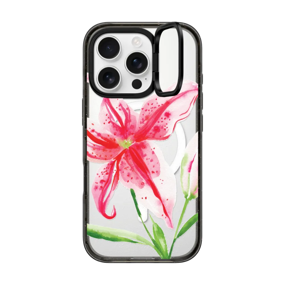 Impact Ring Stand iPhone 16 Pro Case MagSafe Compatible - Stargazer Lily