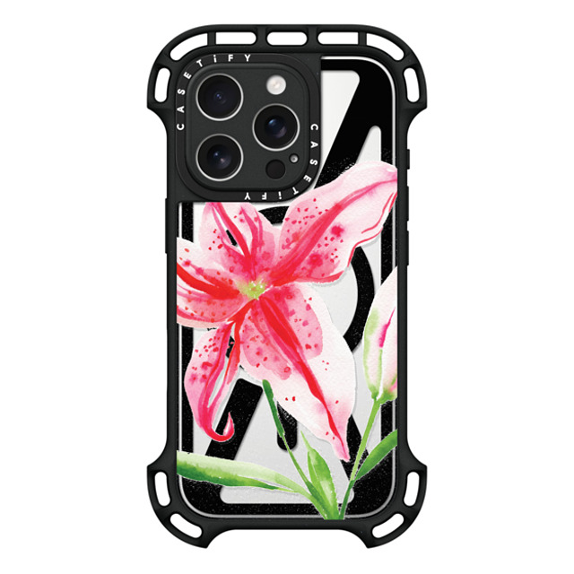 Jenna Rainey x CASETiFY iPhone 16 Pro Case Black ウルトラ バウンスケース MagSafe対応 Stargazer Lily Jenna Rainey x CASETiFY iPhone 16 Pro Case Black ウルトラ バウンスケース MagSafe対応 Stargazer Lily