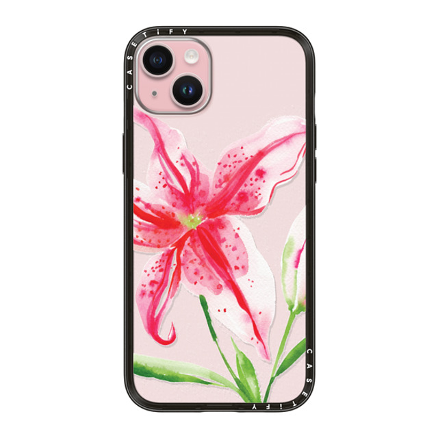 Jenna Rainey x CASETiFY iPhone 15 Plus ケース Floral,Fine Art ブラック インパクトライトケース Stargazer Lily Back to School Jenna Rainey x CASETiFY iPhone 15 Plus ケース Floral,Fine Art ブラック インパクトライトケース Stargazer Lily Back to School