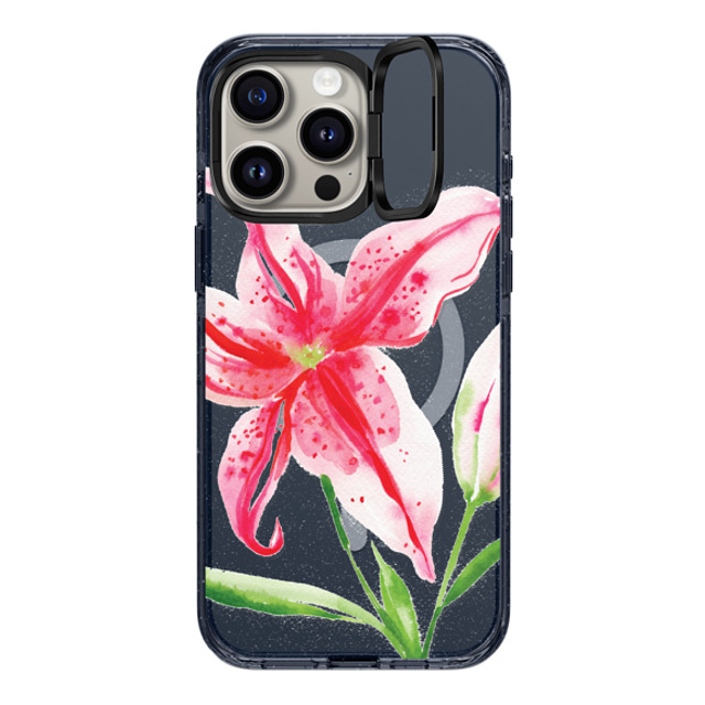 Jenna Rainey x CASETiFY iPhone 15 Pro Max Case Classic Blue インパクトリングスタンドケース MagSafe対応 Stargazer Lily Jenna Rainey x CASETiFY iPhone 15 Pro Max Case Classic Blue インパクトリングスタンドケース MagSafe対応 Stargazer Lily