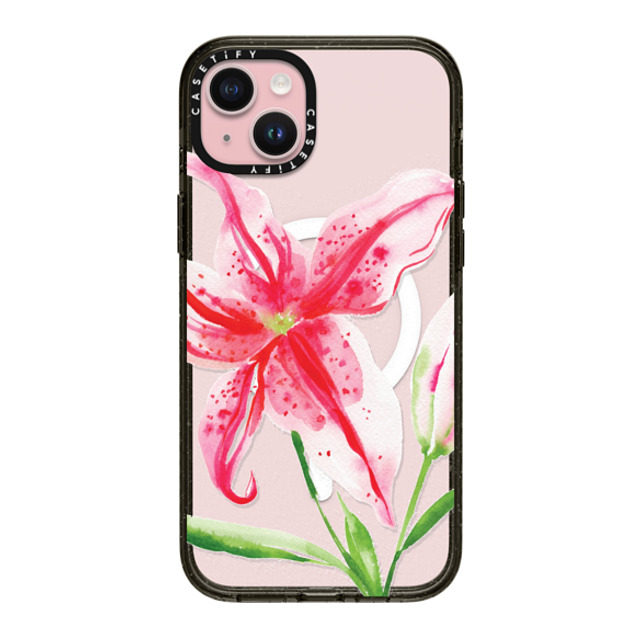 Jenna Rainey x CASETiFY iPhone 15 Plus Case Floral,Fine Art Black Impact Case MagSafe Compatible Stargazer Lily Back to School Jenna Rainey x CASETiFY iPhone 15 Plus Case Floral,Fine Art Black Impact Case MagSafe Compatible Stargazer Lily Back to School